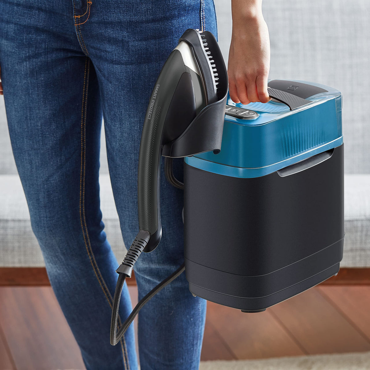 Centro de planchado a alta presión Tefal Ixeo Power con Smartboard, 5,8 bares, golpe de vapor de 200 g/min, refresca y desinfecta, QT2022