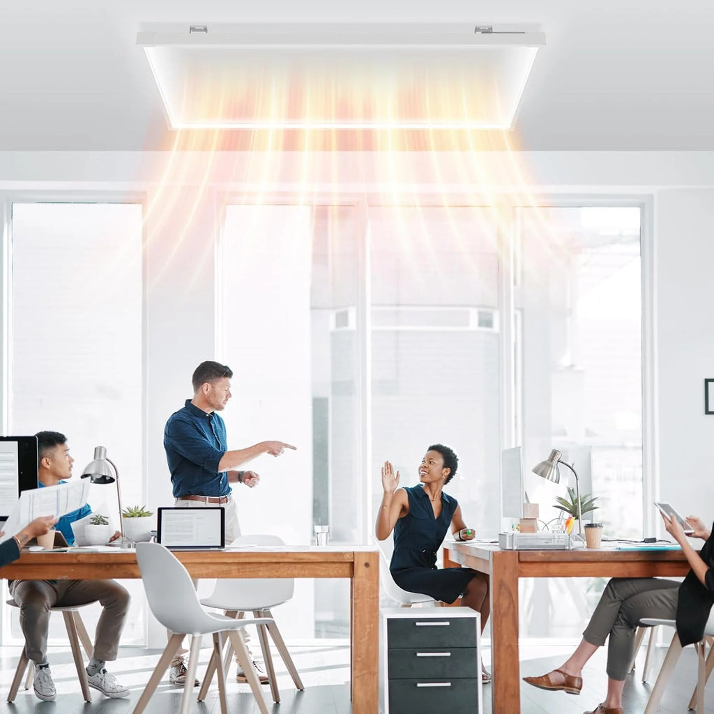 Ogrzewanie na podczerwień 770 W, oświetlenie sufitowe LED, WLAN