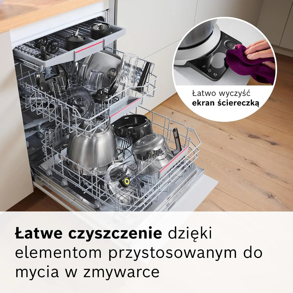 Bosch Serie 8 Robot kuchenny 1800 W, MUMS8ZS00, czarno-srebrny