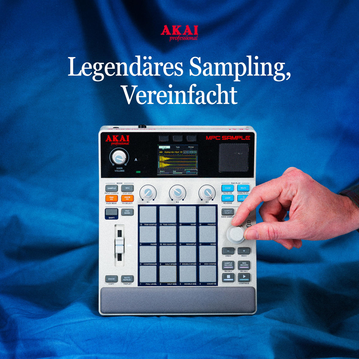 Akai Professional MPC Sample muestreador portátil independiente con batería, USB C, altavoz, micrófono, muestreo, secuenciación y producción musical