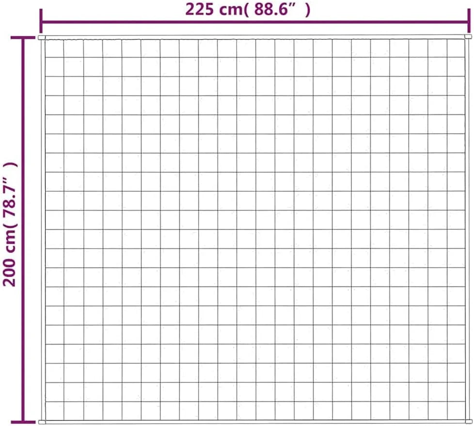 Koc obciążeniowy 200 x 225 cm 13 kg jasnokremowy