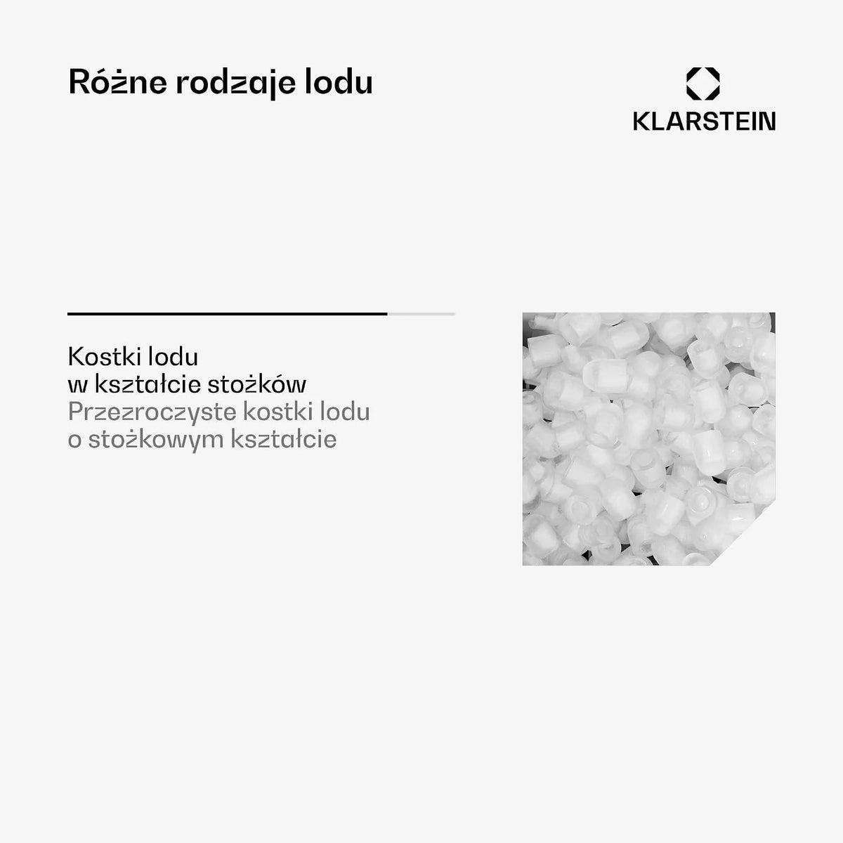 Klarstein Kostkarka do lodu Mała, 1,5L wytwornica lodu, Kostkarka do dużych kostek Szybka mini Łatwe czyszczenie, Wytwornica 12kg dziennie