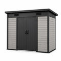 Caseta de jardín de polipropileno gris/negro 310x210x220 cm