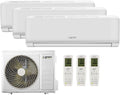 Aire acondicionado Trial Split Plus 9000 + 9000 + 12000 BTU, Wi-Fi R32, eficiencia energética A++/A+, 3 unidades interiores + 1 unidad exterior, con mando a distancia, bajo consumo energético