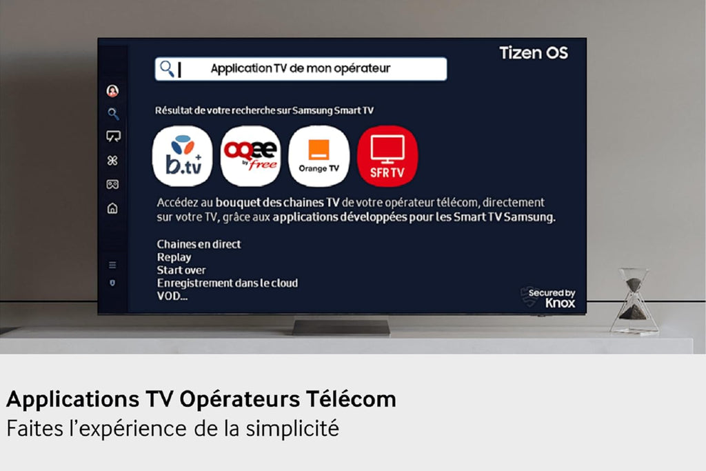 Samsung TV AI 50 pulgadas QLED 50QEF1 4K Smart TV, Quantum Dots, Procesador Q4 AI, WiFi, Airplay, HDR, Q-Symphony, OTS Lite, seguridad Knox, Gaming Hub, Bixby, aplicaciones de operador integradas