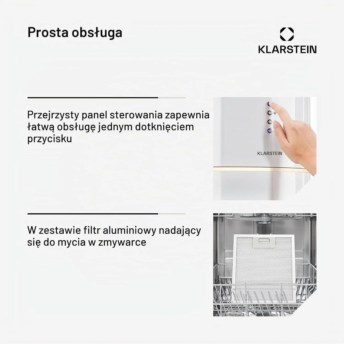 Klarstein Okap kuchenny, Okap wyspowy wiszący, wyciągowy/z recyrkulacją do montażu sufitowego, Nowoczesny z 3 biegami, Przepływ 521m³/h, Filtr węglowy, wyspowy sufitowy