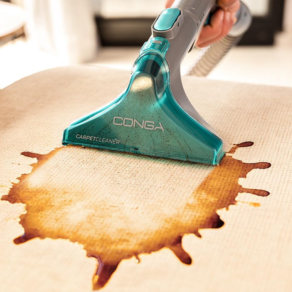 Cecotec Conga CarpetClean 10000 EasyHome odkurzacz do dywanów, środek do czyszczenia tapicerki, 800 W, zbiornik na wodę 3 l i zbiornik na brudną wodę 1,5 l, system wielopowierzchniowy, zestaw