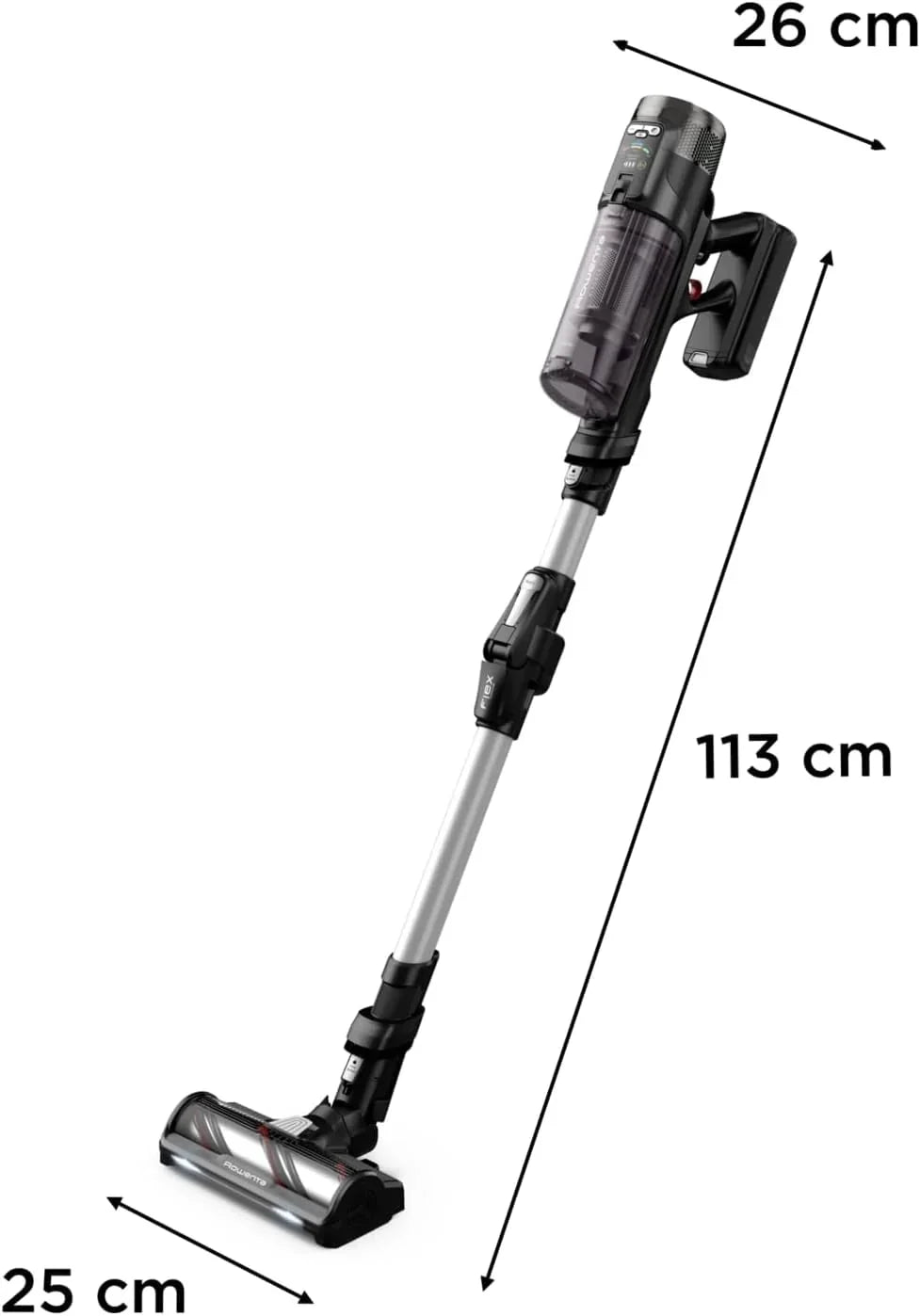 Aspiradora sin cable Rowenta X-Force Flex 13.60 antialérgica, 150 Air W, 60 min de autonomía, flexible, RH9A36WV