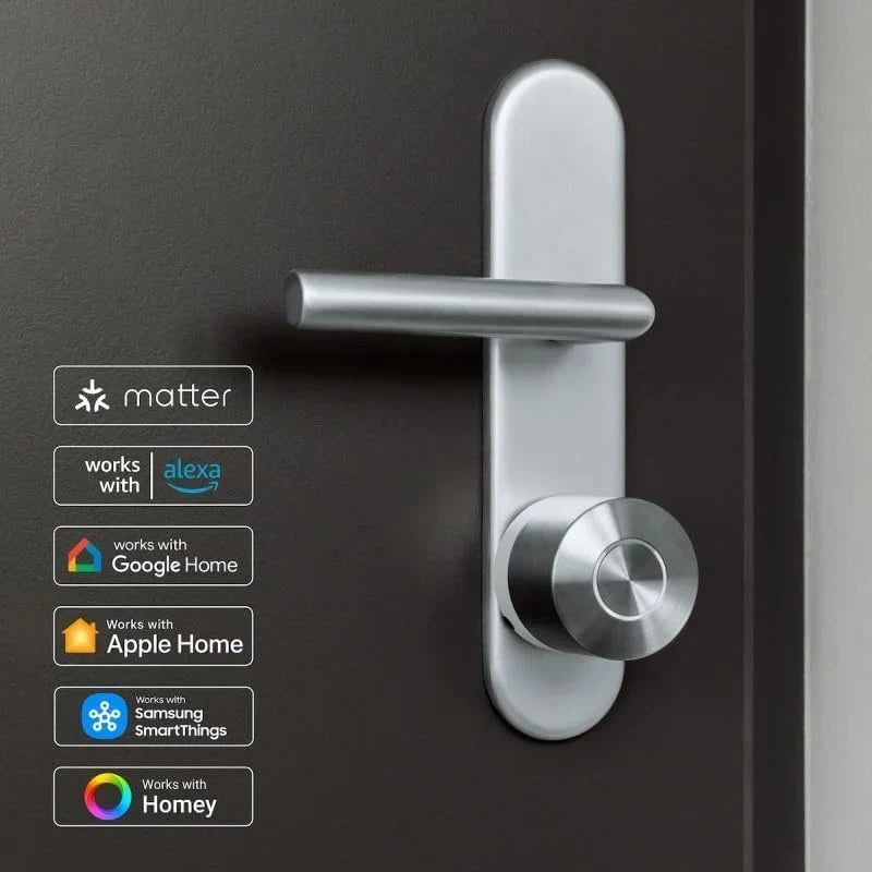 NUKI Smart Lock Pro con Bluetooth, Wi-Fi, Matter, Smart Home, acceso remoto, instalación sencilla sin cambiar el cilindro