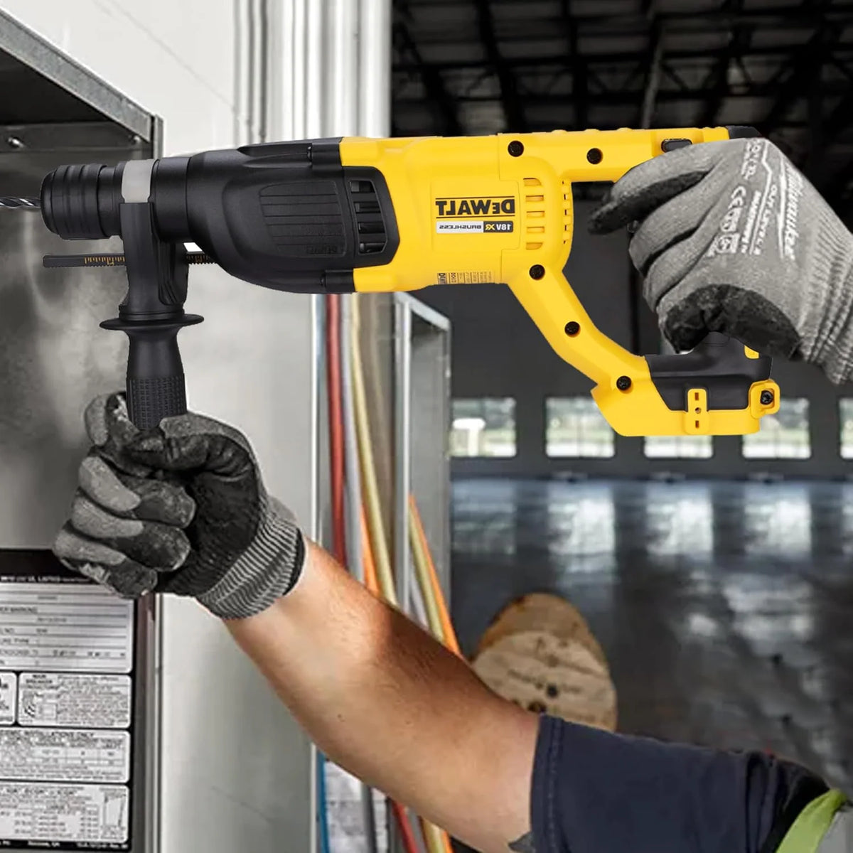 Dewalt Młotowiertarka, Żółty/Czarny, 1550 obr./min