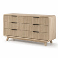 Cómoda de 3 cajones de madera de roble 120 cm
