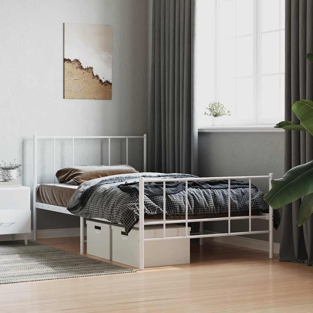 Malowana proszkowo stal 90x200 klasyczny biały
