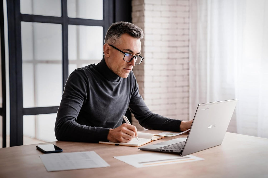 ASUS Chromebook Plus CM3401 con IA de Google - Portátil táctil convertible de 14", pantalla WUXGA (AMD Ryzen 5, 8 GB de RAM, almacenamiento SSD de 256 GB, Chrome OS) - Teclado AZERTY