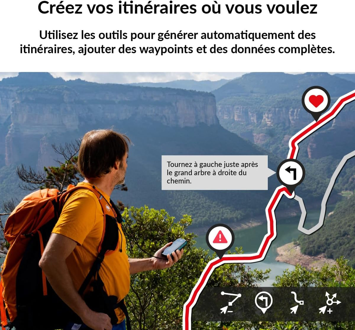 TwoNav Terra (64 GB) + Mapa completo de Francia IGN Top25 instalado, GPS deportivo con pantalla grande de 3,7 pulgadas para montaña, senderismo, BTT, ciclismo