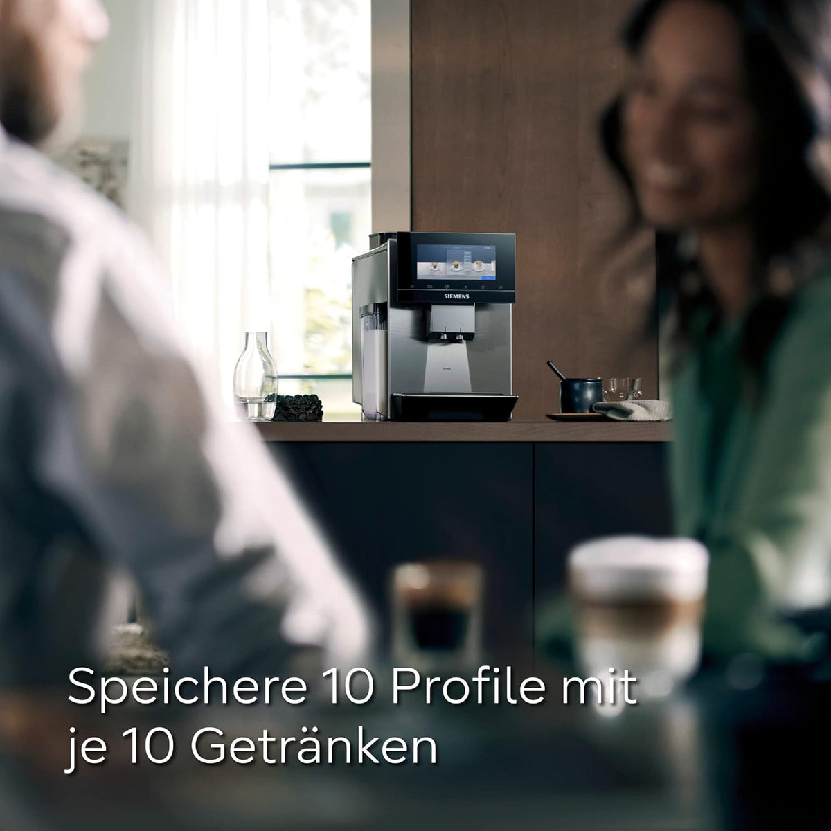 Cafetera superautomática Siemens EQ900 TQ903D03, control por app, pantalla táctil intuitiva, modo barista, AromaBoost, reducción de ruido, molinillo premium, limpieza automática con vapor, 1500 W, acero inoxidable