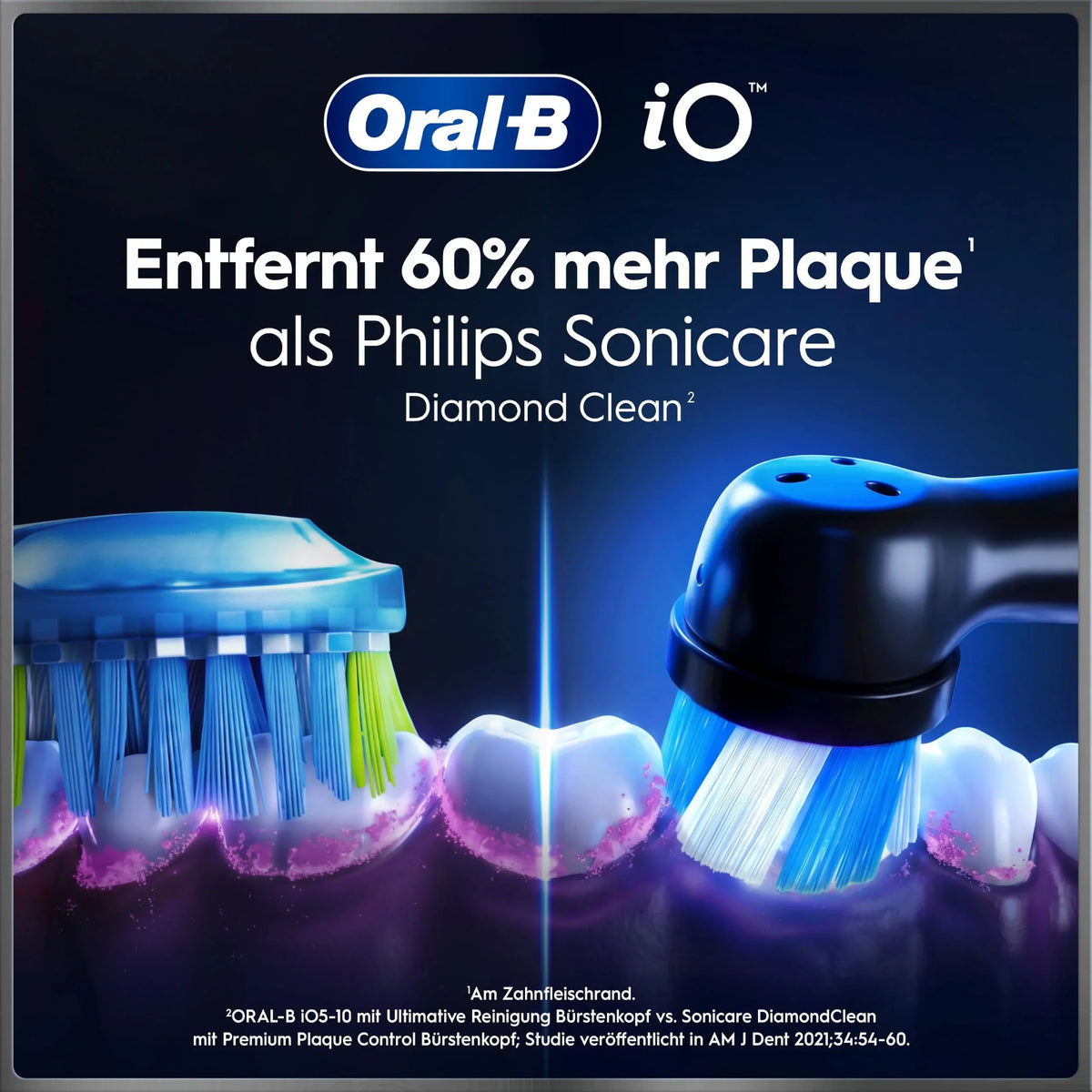 Cepillo de dientes eléctrico iO Series 10, 7 modos de limpieza, iO Sense, 3 cabezales, estuche de viaje con carga, estación de carga rápida