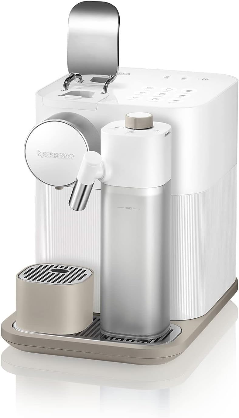 Nespresso De'Longhi EN640.W Gran Lattissima Cafetera de cápsulas con sistema automático de leche, 19 bares de presión, 1400 W, Blanco