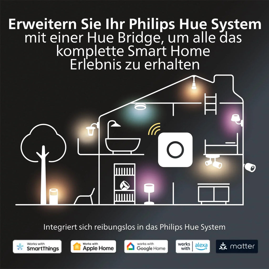 Aplique LED Dymera 10 W 1500 lm IP44 negro con cambio de color y control por voz para interiores y exteriores