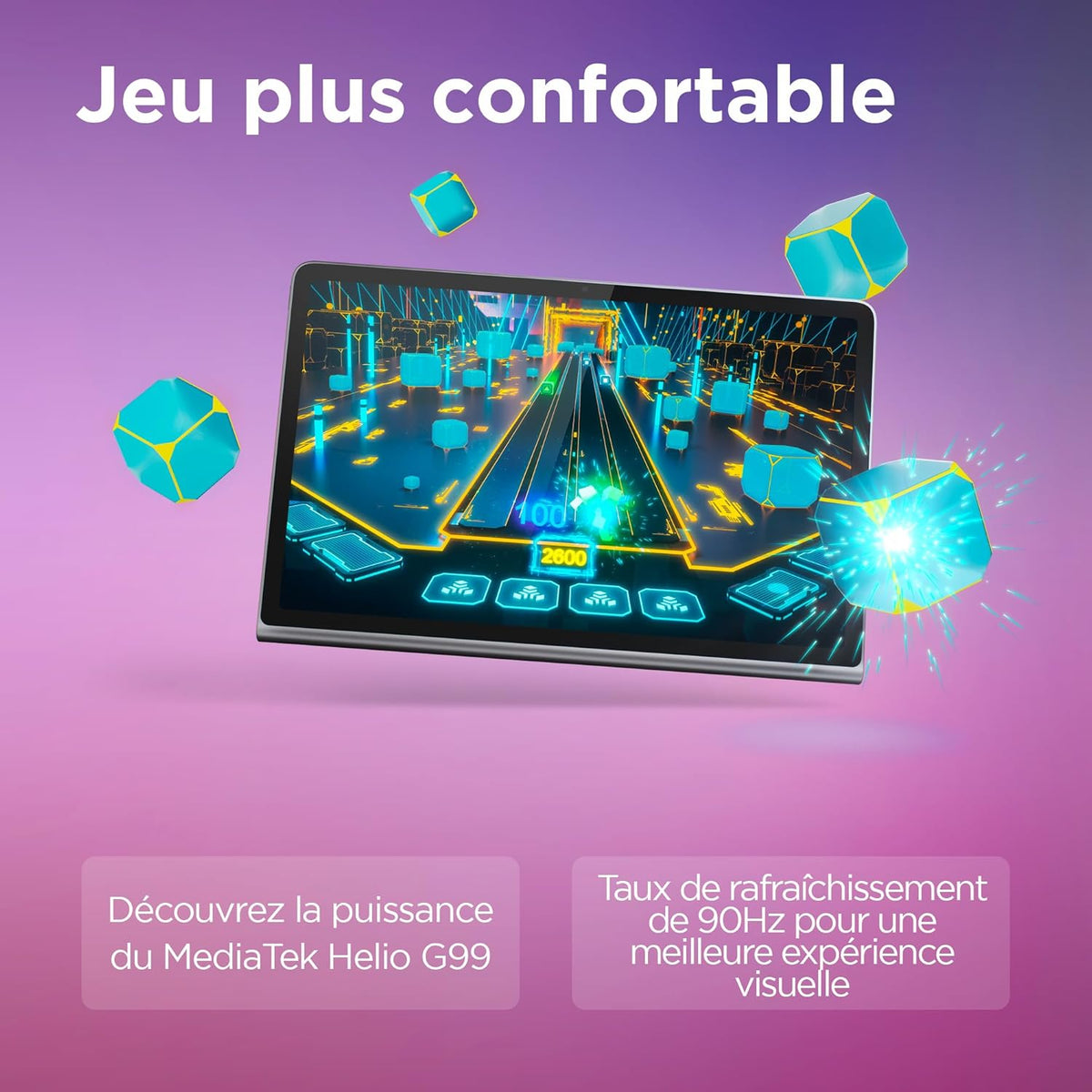 Lenovo Tab Plus - Tablette Tactile 11.5 2K Full HD Dolby Atmos JBL (Mediatek G99, 8 Go de RAM, 128 Go eMMC, Android 14, WiFi+Bluetooth) - Luna Grey