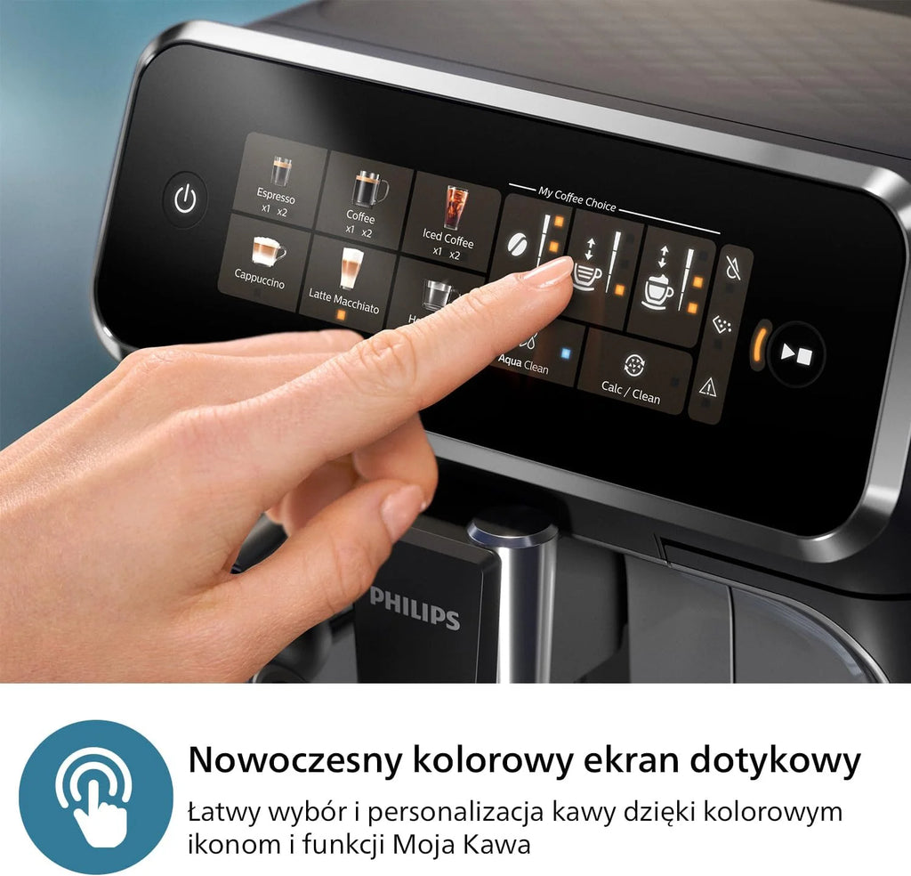 Philips Automatyczny Ekspres do Kawy 3300, Ceramiczny Młynek, Czarny Chrom