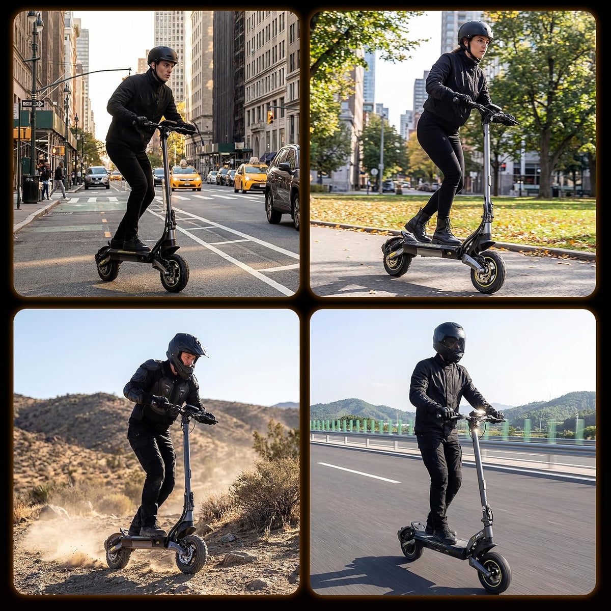 Patinete eléctrico con homologación (ABE), autonomía de 70 km, e-scooter todoterreno con doble suspensión, patinete de 10 pulgadas con capacidad de carga de 150 kg, pantalla LCD, patinete eléctrico plegable para adultos y viajeros.