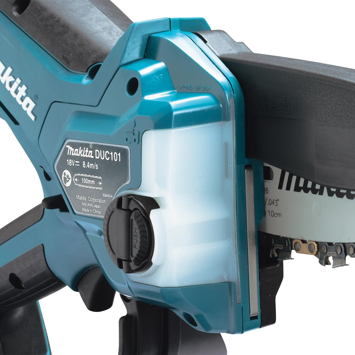 Minisierra de cadena a batería Makita DUC101Z 18V (sin batería, sin cargador)