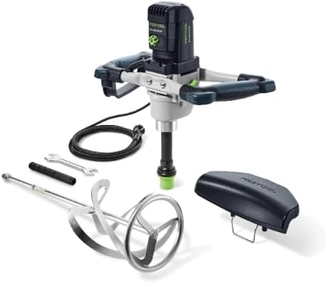 Batidora Festool MX 1600/2 RE EF HS3R - 1500 W, 2 velocidades | Mezcladora profesional con ErgoFix, FastFix, varilla agitadora HS 3, adaptador, llave de boca doble y aspiración MX-A incluidos en el suministro