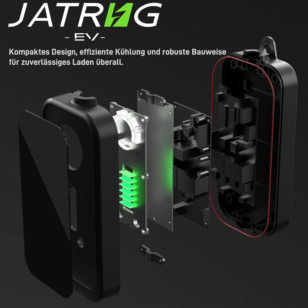 Oryxearth JATRHG Cargador EV de 3,6 kW Tipo 2 16 A, cable de 5 m, portátil y monofásico - Estación de carga para coches eléctricos (P1 3,6 kW 5 m)