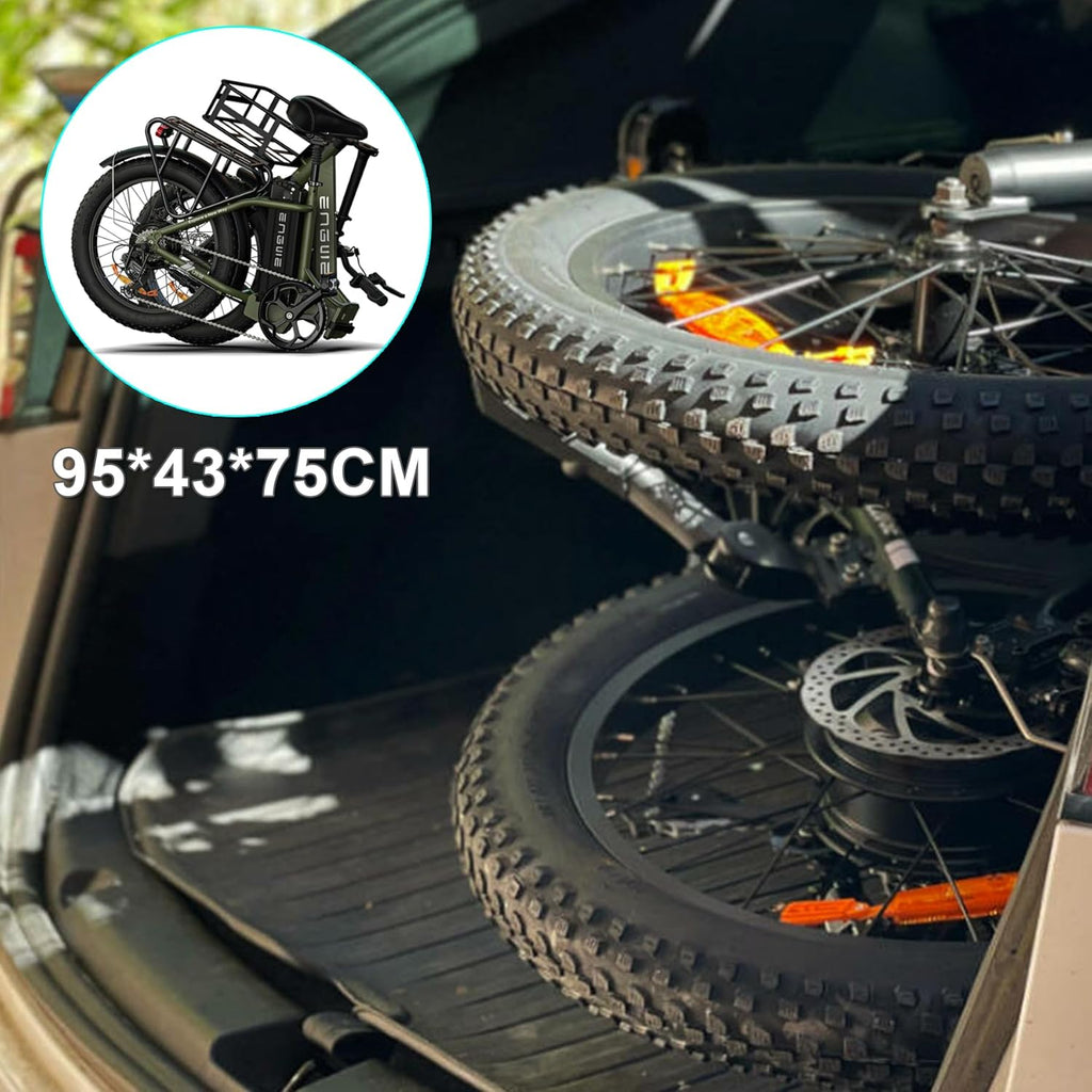 Bicicleta eléctrica plegable ENGWE de 20 pulgadas con batería de 36V 15.6Ah hasta 115KM | con cesta, 20x3.0 pulgadas, motor trasero de 250W, cambio de 7 velocidades, bicicleta eléctrica urbana para mujer y hombre
