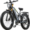 Motor doble 190/95 N.m E-Bike bicicletas eléctricas para hombre y mujer, Ebike con batería de 48V 20Ah hasta 120km, bicicleta eléctrica de 26x4 pulgadas con transmisión de 7 velocidades, pantalla LCD y suspensión completa.