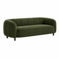 Sofá de 3 plazas semicircular de tela 210x95x75 cm verde oliva
