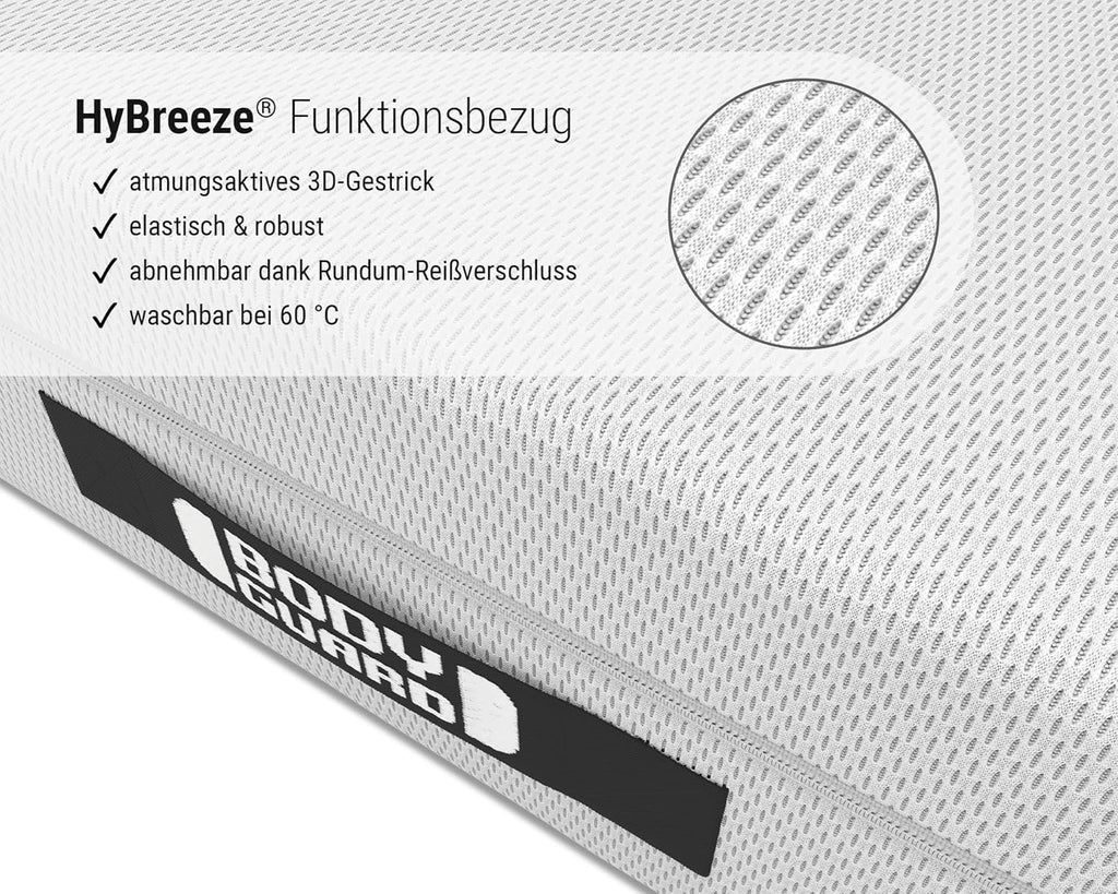 Colchón anticarteleo BODYGUARD 90x200 cm firmeza media y firme 2 en 1, espuma QXSchaum, colchón ergonómico de espuma fría