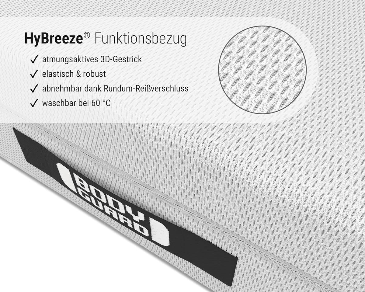 Colchón anticarteleo BODYGUARD 90x200 cm firmeza media y firme 2 en 1, espuma QXSchaum, colchón ergonómico de espuma fría