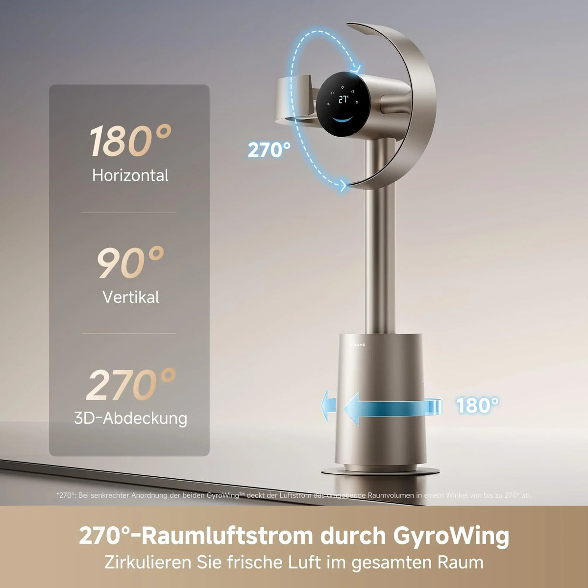 Ventilador sin aspas dreame MF10, circulación de aire de 270°, AirBoost 16x, flujo de aire con adaptación de temperatura, control por aplicación y voz