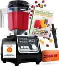 NUTRI-BLENDER MAX+ wysokowydajny blender 2000 W, profesjonalny - 2 l, Tritan, nie zawiera BPA, 9 poziomów, cyfrowy minutnik z książką z przepisami