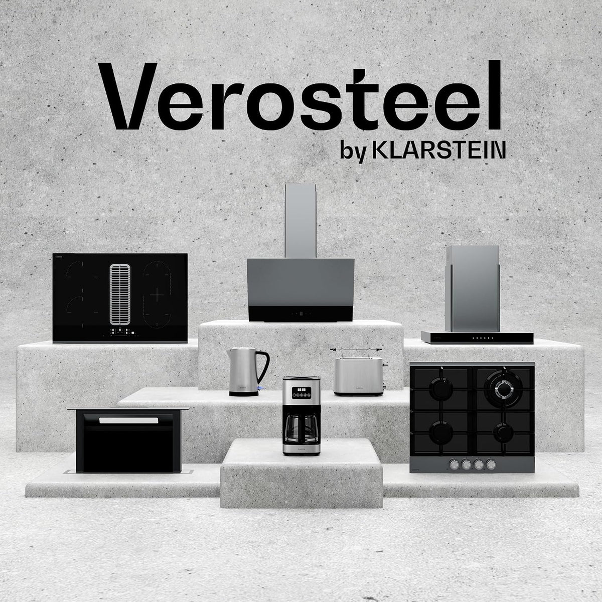 Klarstein Okap kuchenny, Verosteel 60 cm – Okap przyścienny skośny, 624 m³/h, energooszczędny A++, dotykowy, LED, cichy, ze stali nierdzewnej i szkła, filtr przystosowany do mycia w zmywarce