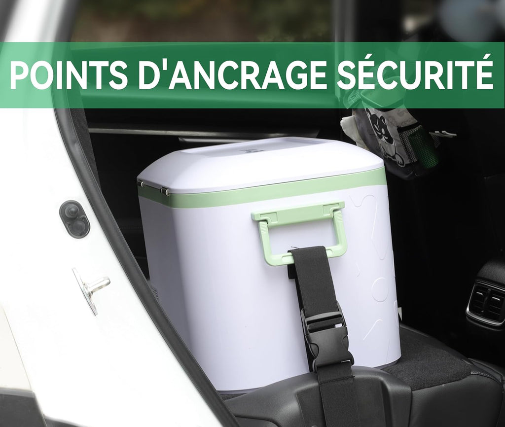 BINGI Nevera Eléctrica de Compresión para Coche de 12,8L con Enfriamiento Rápido - Refrigerador Portátil hasta -18°C, 12V/24V/220V, para Autocaravana, Furgoneta, Camión, Barco, Coche, Hogar, Camping