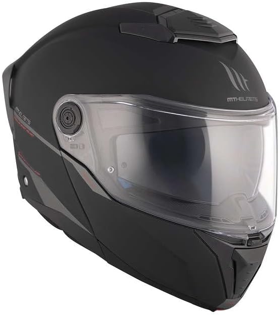 CASCO MODULAR MT HELMETS MT ATOM 2 SV DOBLE VISOR LISO NEGRO MATE M (ECE 22.06)