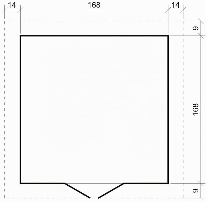 Caseta de jardín de madera - Cobertizo de madera 196x186x218 cm / 2,82 m2 - Cobertizo de almacenamiento para jardín - Caseta para bicicletas - TIMBELA M320