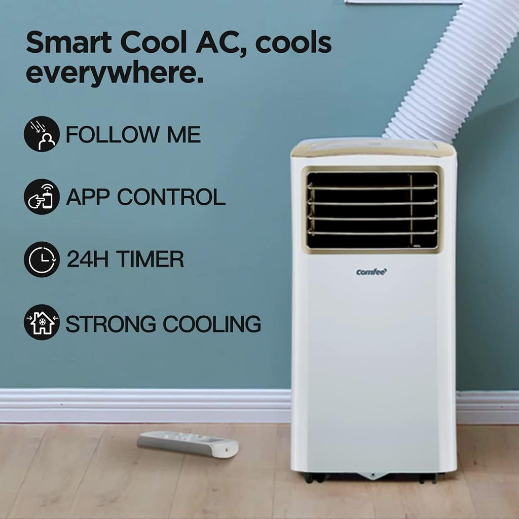 Aire acondicionado portátil Comfee MPPH-09CRN7, 9000 BTU 2,6kW, refrigeración, ventilación y deshumidificación, para habitaciones de hasta 88m³ (33㎡), aire acondicionado portátil con tubo de escape