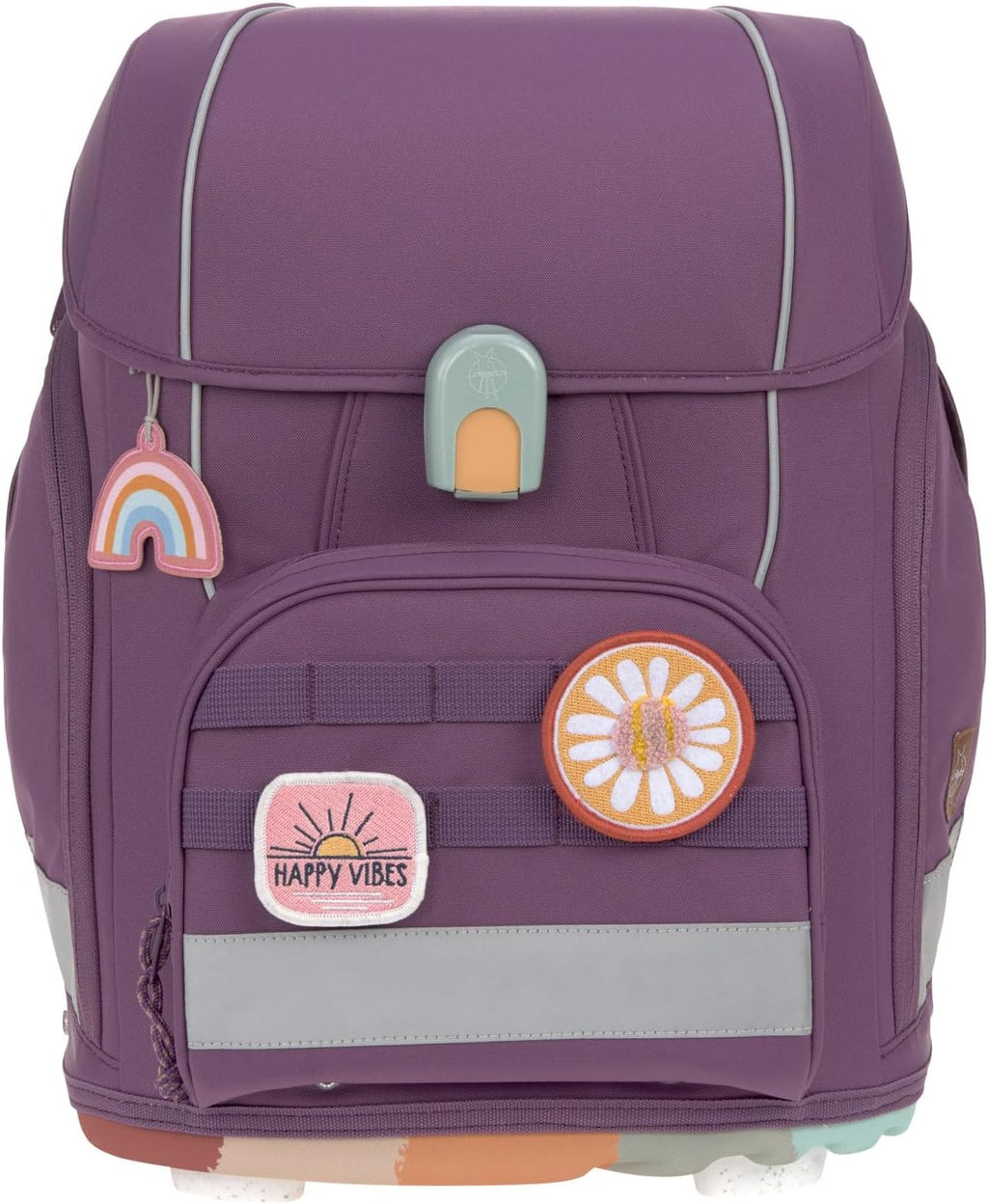 LÄSSIG Set de mochila escolar de 7 piezas para niños/School Set Boxy Unique Negro