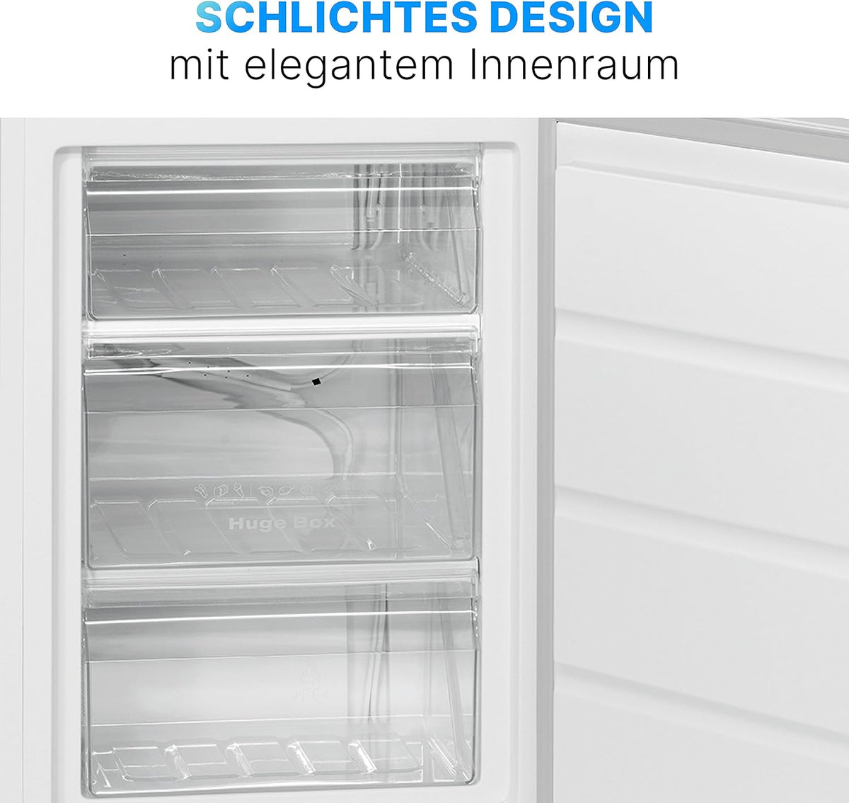 Congelador 85L blanco Bomann GS2196-1-blanco, Volumen neto: 85 litros, de libre instalación, Iluminación interior LED, temperatura regulable, silencioso, económico, congelador independiente, clase D