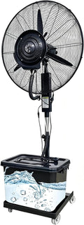 Ventilador nebulizador industrial mejorado 2026 con depósito de agua de 42 L, ventilador de pulverización para exteriores de altura ajustable, enfriador nebulizador oscilante con ruedas para terraza, fábrica, jardín y almacén