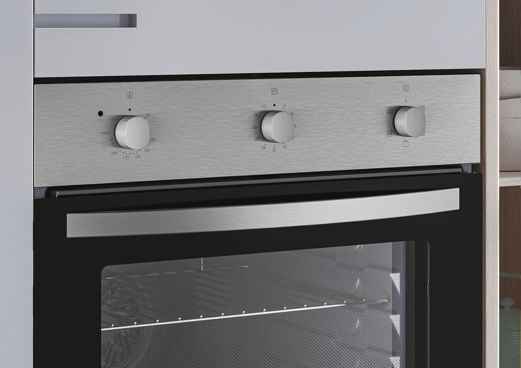 Horno empotrable CANDY FIDC X502, esmalte liso, 65 litros, multifunción, temporizador
