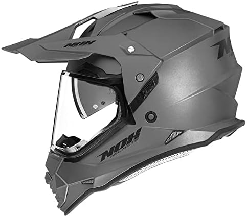 Casco de motocross doble pantalla NOX N312 Titanio Mate T57-58 M