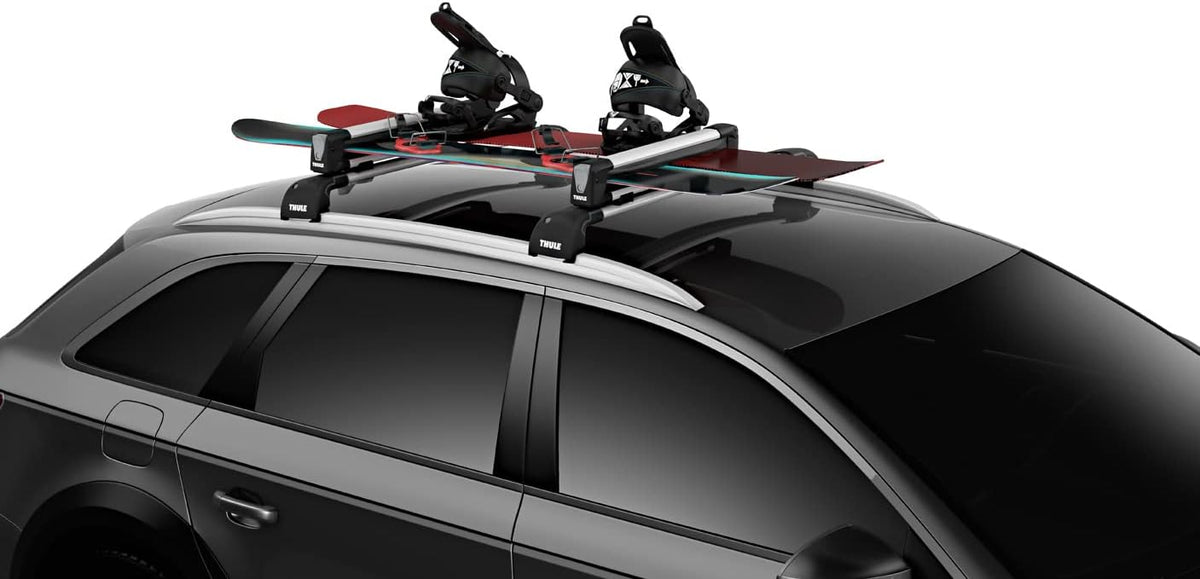 Thule SnowPack M, portaequipajes para esquís elegante y aerodinámico, diseñado para todo tipo de esquís y tablas de snowboard, 732400, aluminio