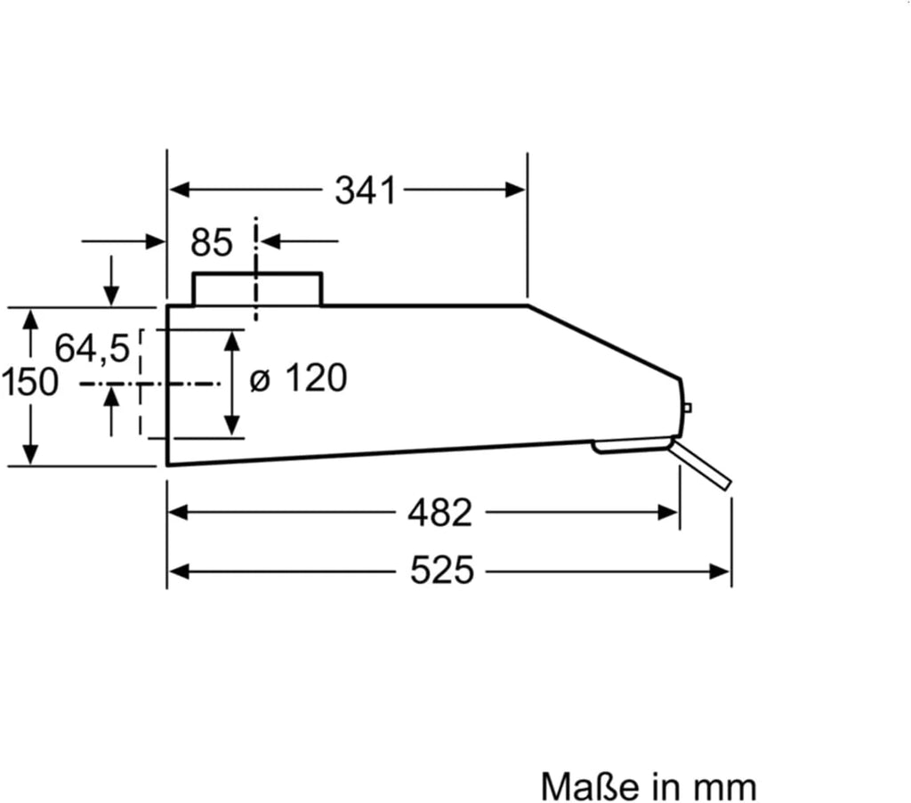 Bosch DUL63CC50 okap kuchenny z serii 4 podtynkowy, 1 silnik i 3 prędkości ssania, oświetlenie LED, 60 cm, 146 W, stal nierdzewna