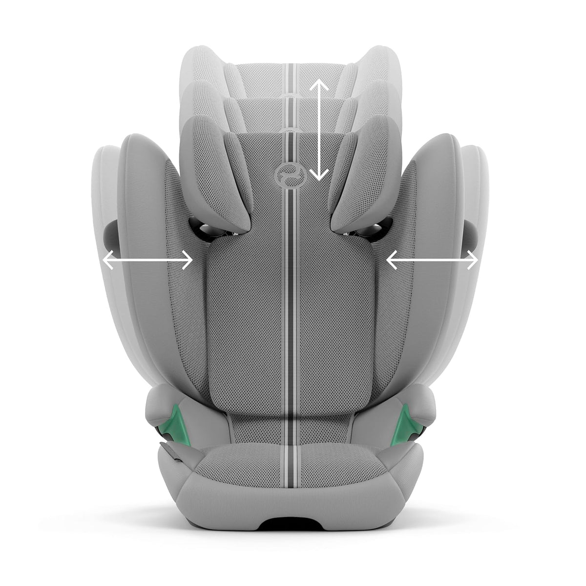 CYBEX Gold Silla de coche infantil Solution G i-Fix, para coches con y sin ISOFIX, desde aprox. 3 hasta 12 años (100 - 150 cm), desde aprox. 15 hasta 50 kg, Lava Grey