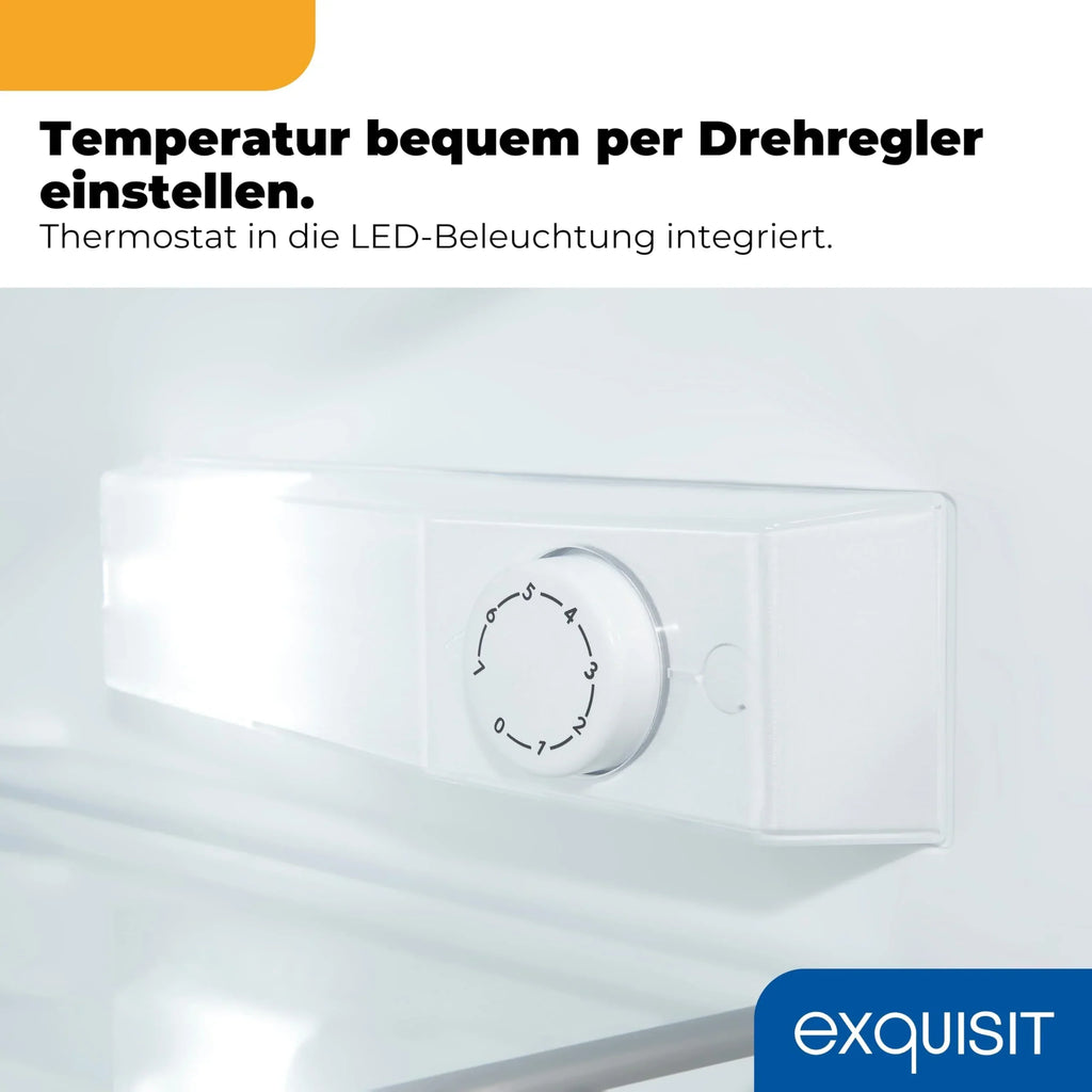 Frigorífico de 133 L sin congelador KS516-V-H-010E, 3 estantes de cristal, luz LED, cajón para verduras, puerta reversible, clase energética E