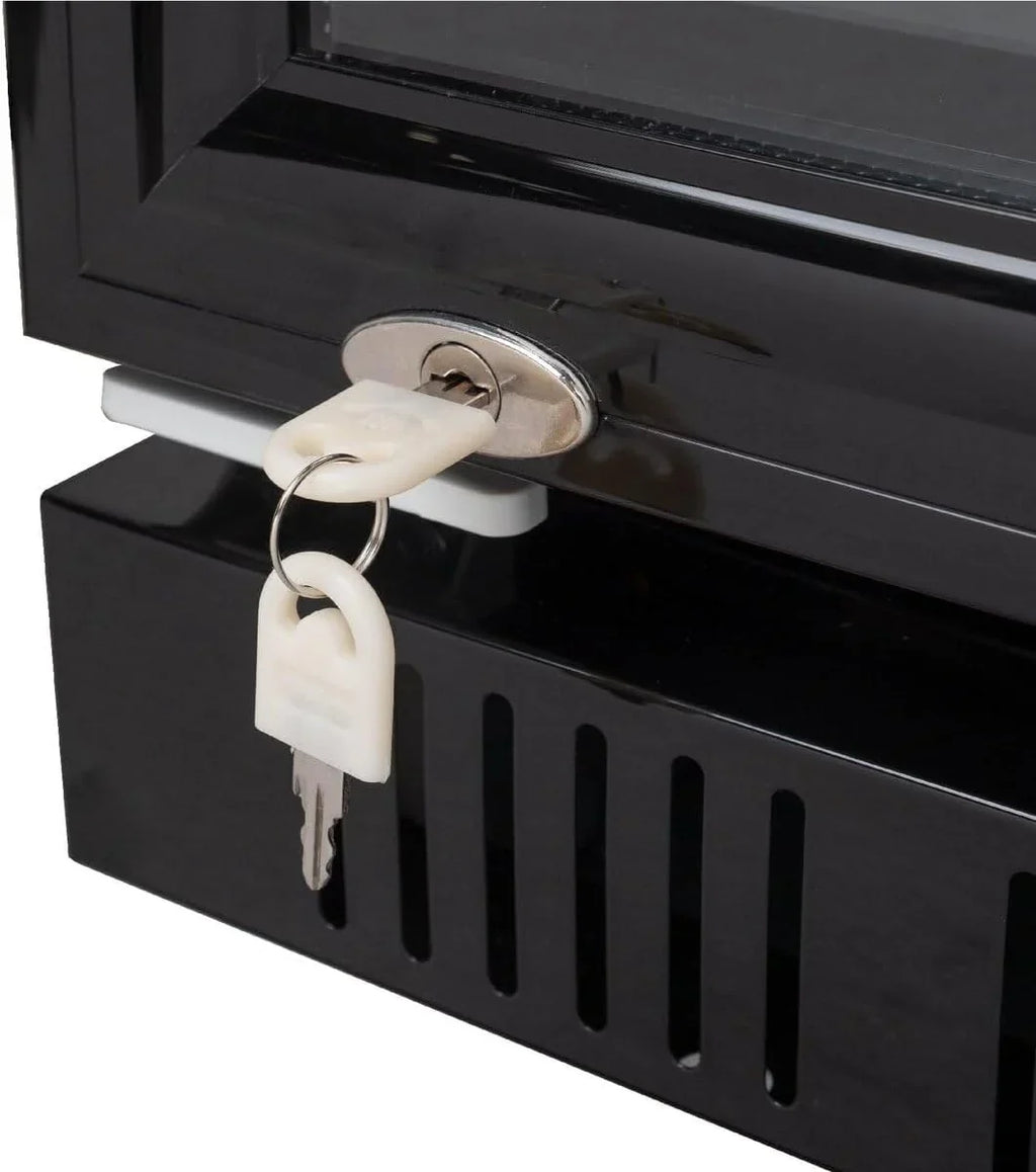 Refrigerador de bebidas GK-360BB 360 L con puerta de cristal, iluminación LED, cerradura y refrigeración por aire circulante para hostelería